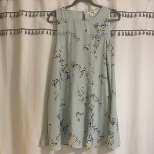 Light blue loose fitting mini dress